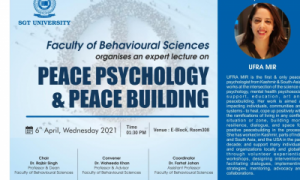 Expert Lecture on Peace Psychology and Peace building