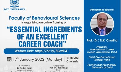 Online training program on the topic of Essential Ingredients of an Excellent Career Coach