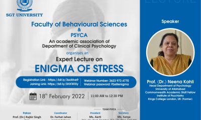 An online Expert lecture on the topic “ENIGMA OF STRESS”